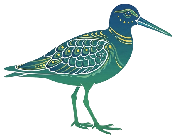 sandpipers and king fishers